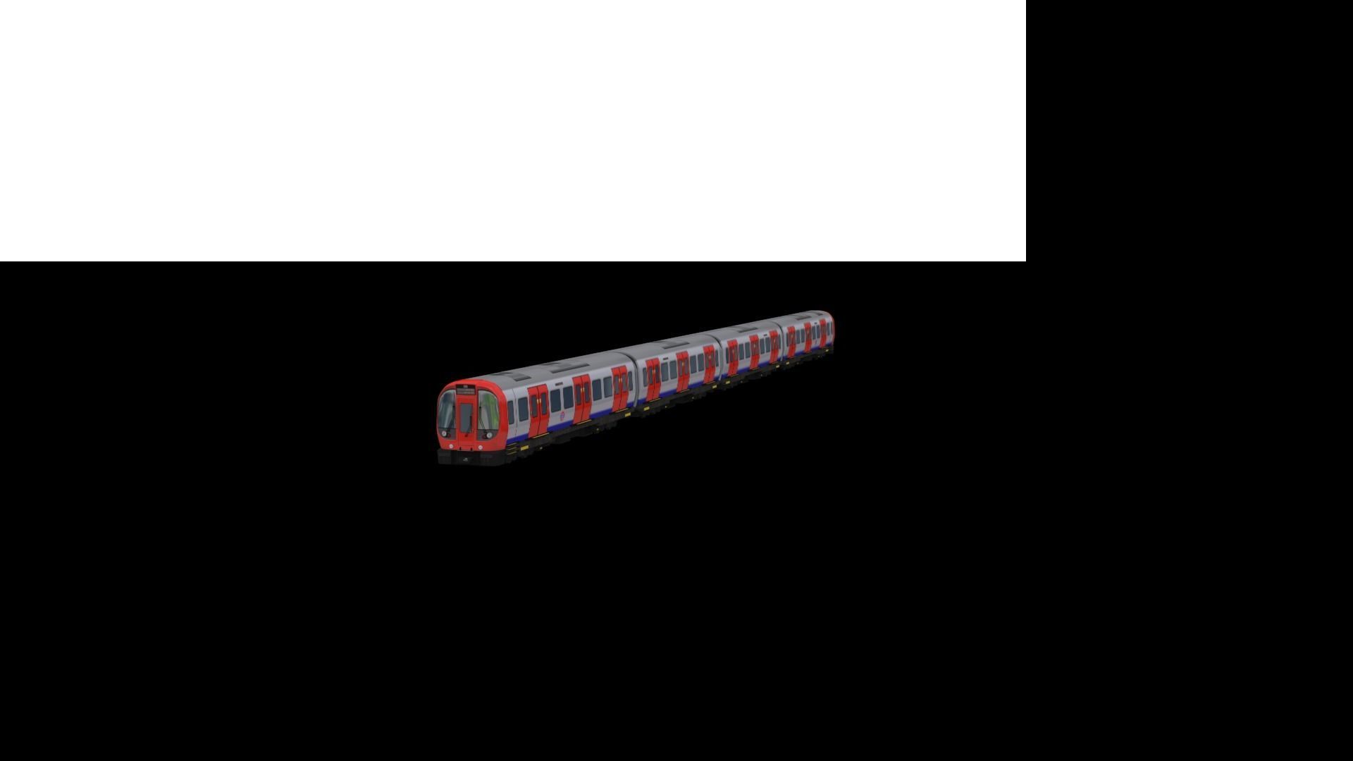 Tube Train Lowpoly  Low-poly 3D model_14