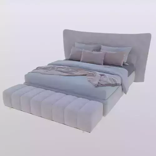 Bed and Bench 3D model