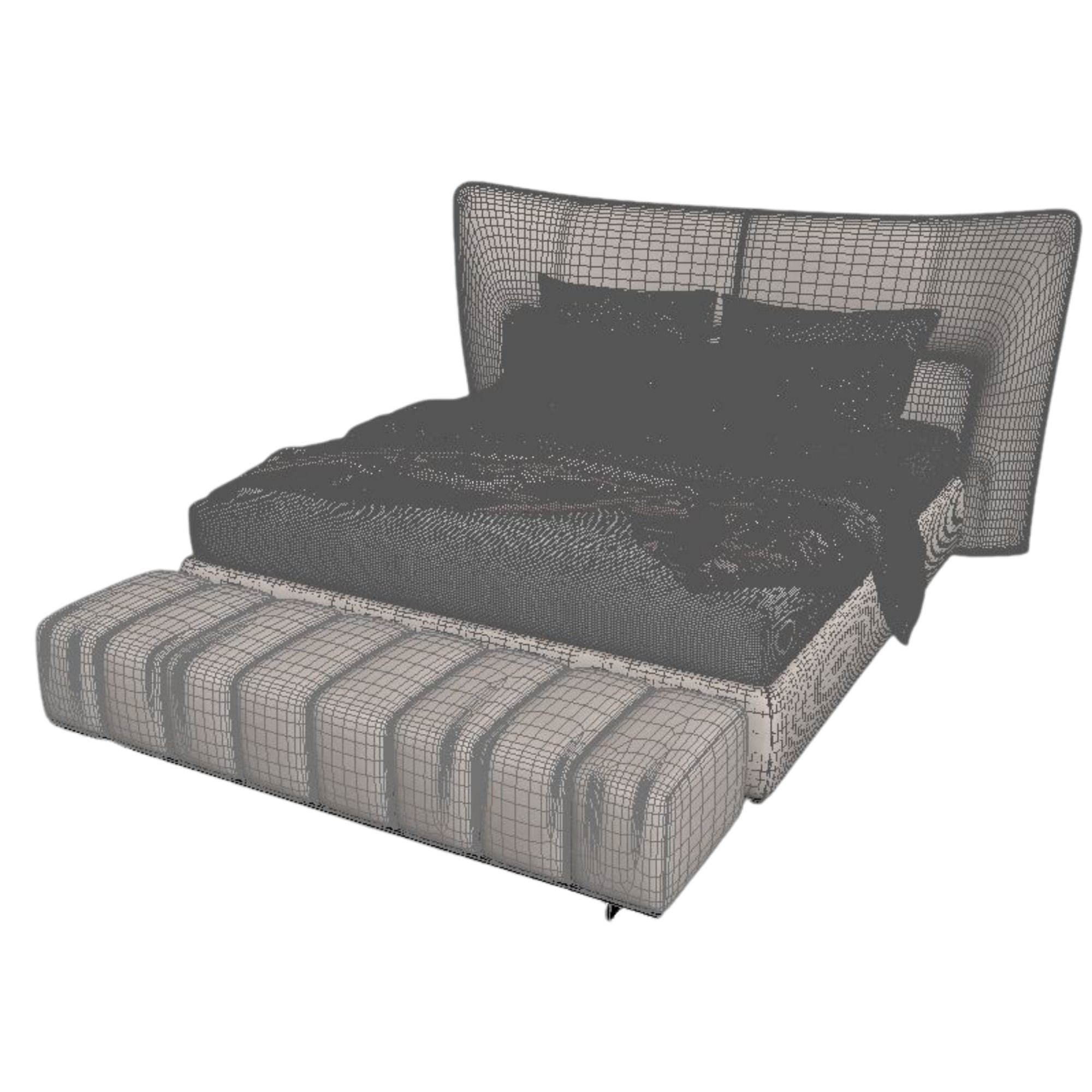 Bed and Bench 3D model_5