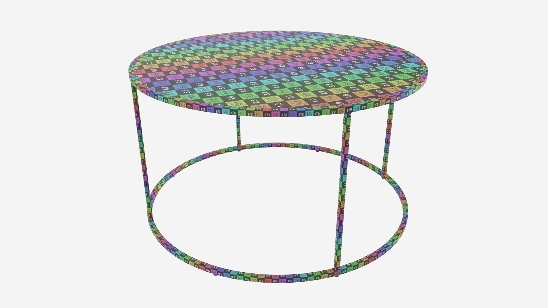 Coffee table Seaford round 3D model_6
