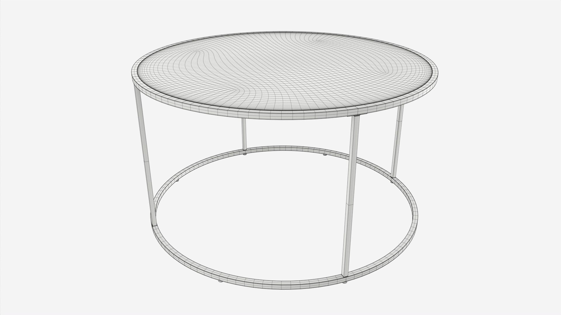 Coffee table Seaford round 3D model_5