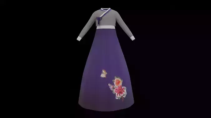korean Hanbok purple