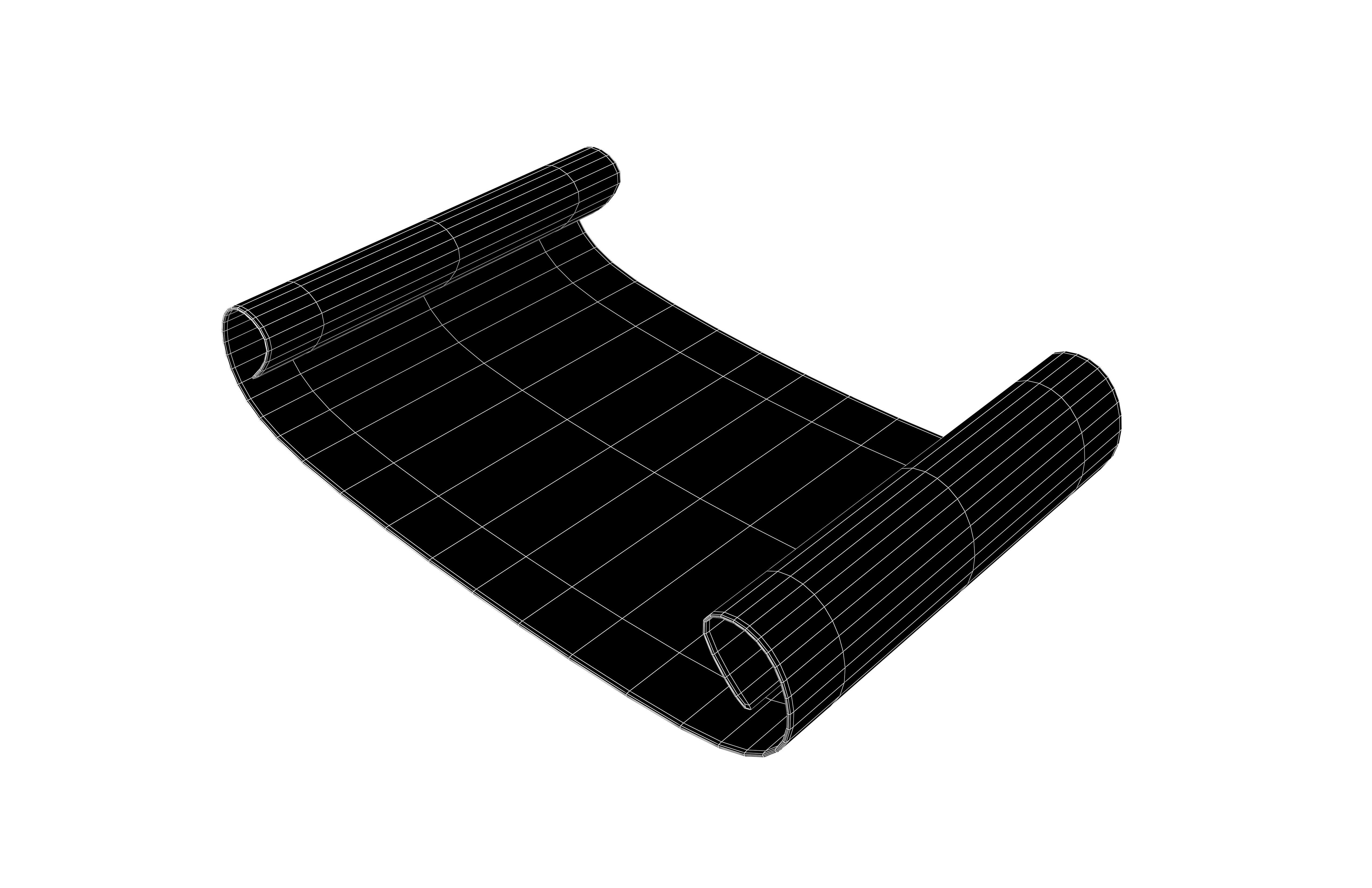 Scroll Paper v1 014 Low-poly 3D model_6