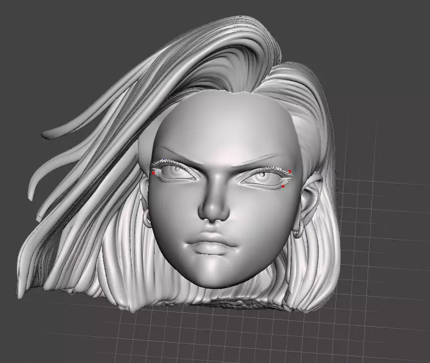Dragon Ball Z - Android 18 and Vegeta 3D Model 3D print model_0