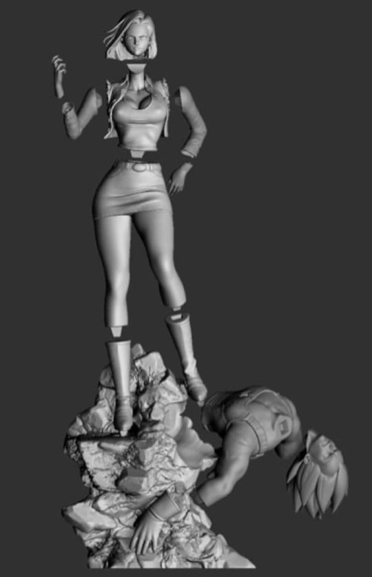 Dragon Ball Z - Android 18 and Vegeta 3D Model 3D print model_2