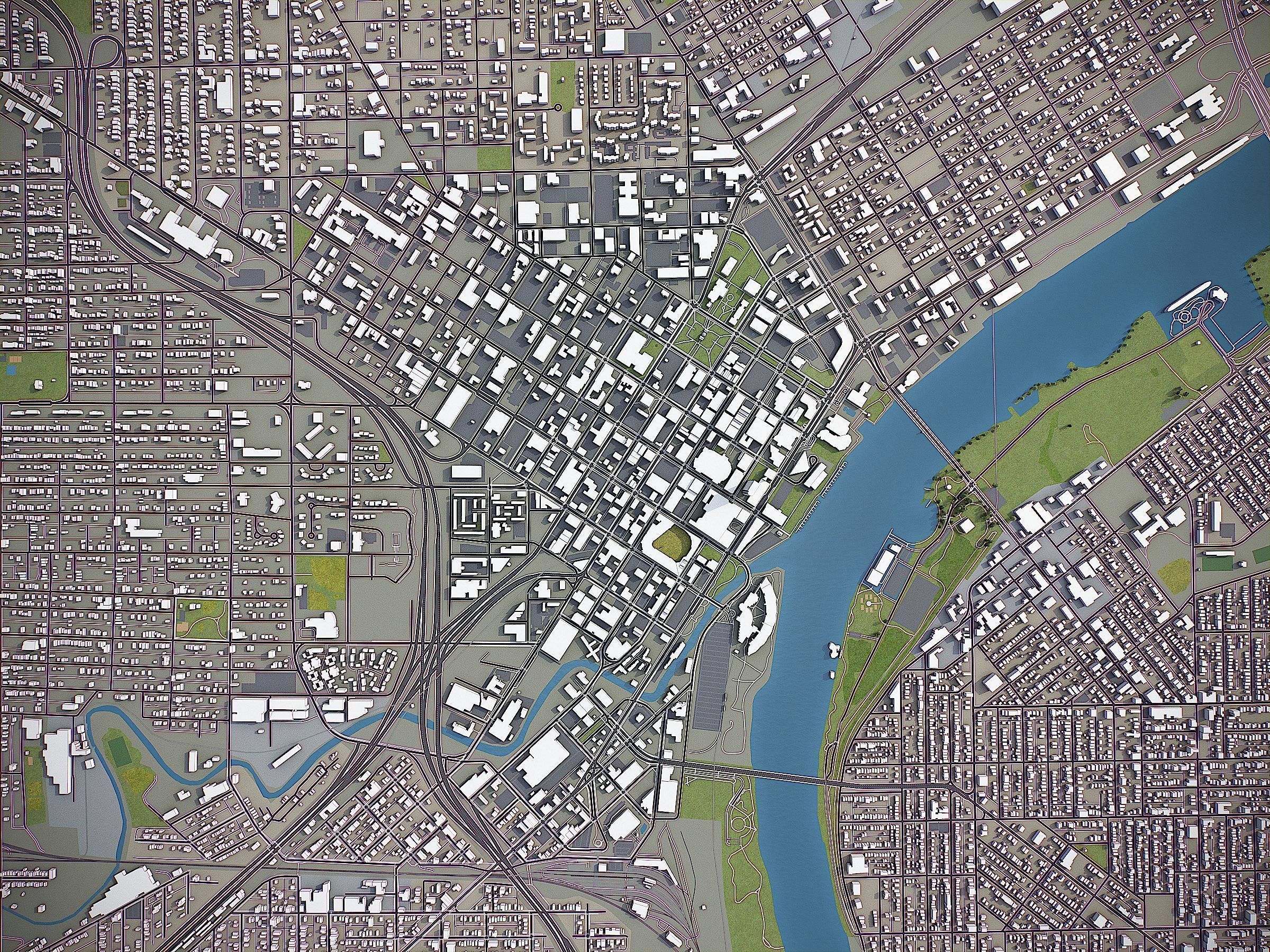 Toledo Low-poly 3D model_4