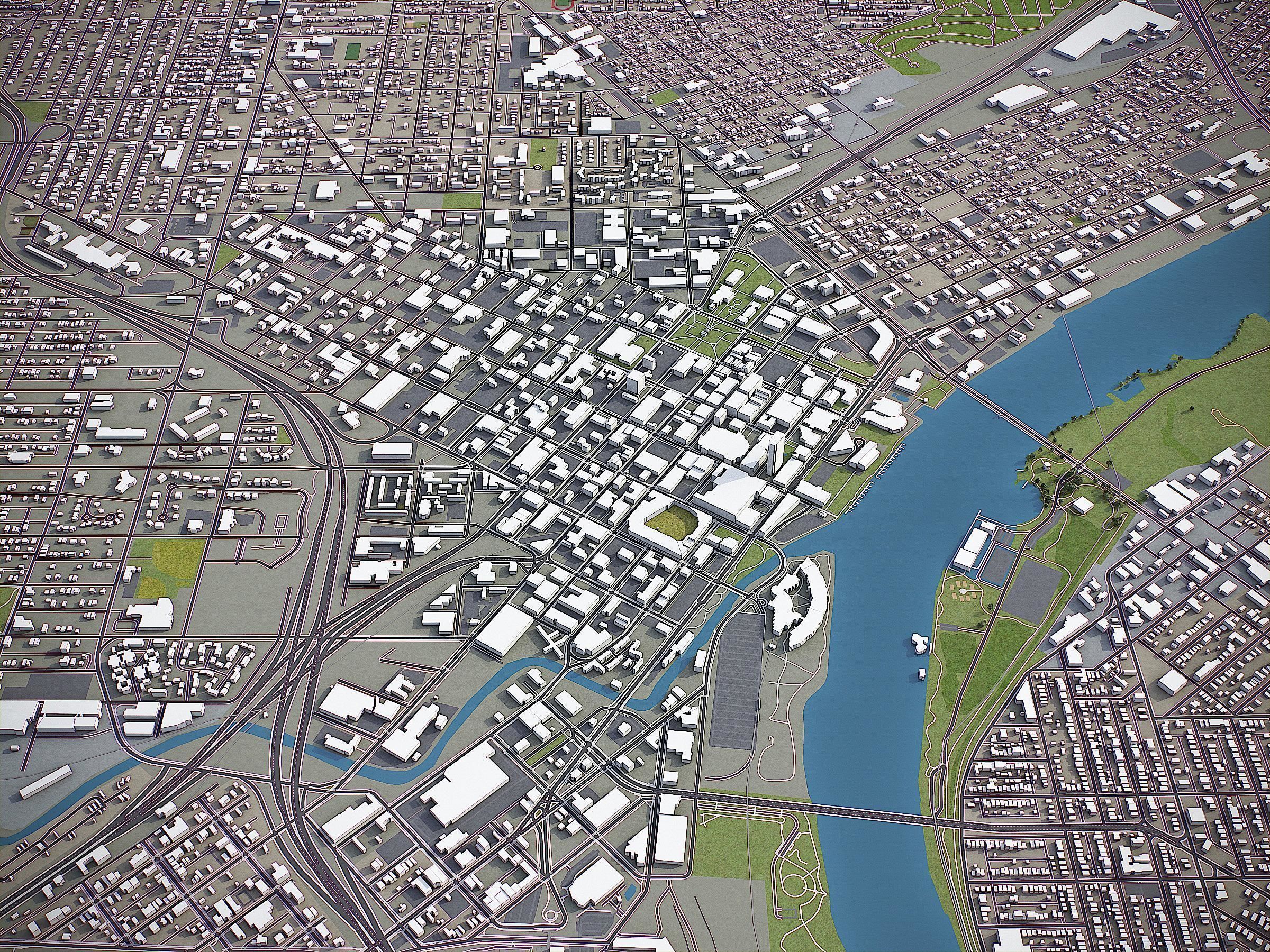 Toledo Low-poly 3D model_1