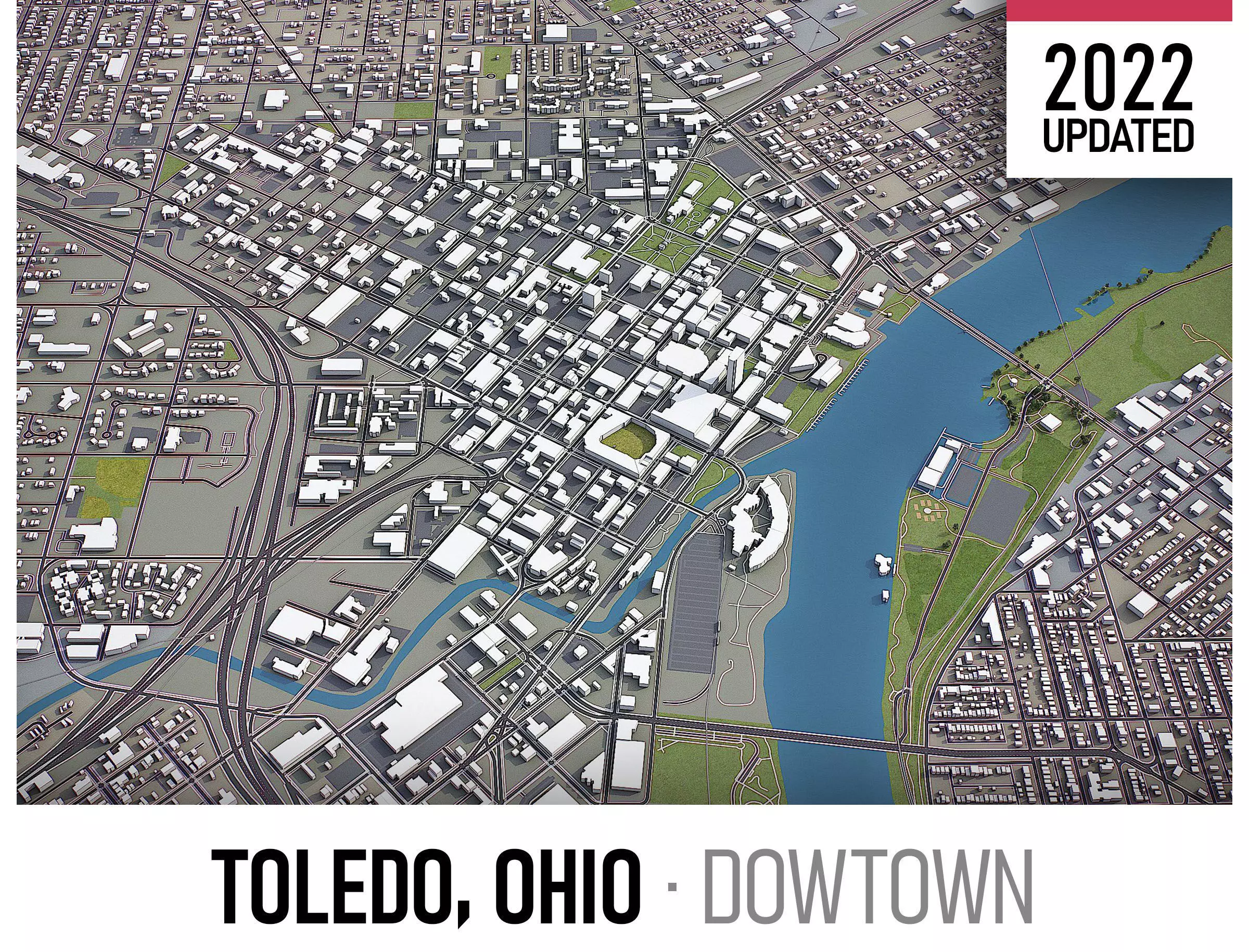 Toledo Low-poly 3D model_0