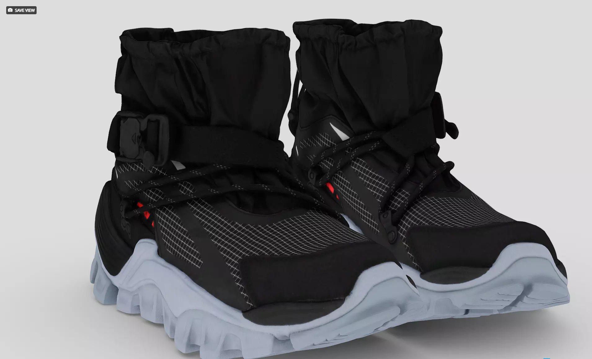 Cyberpunk fashion sneaker 13 Urban Techwear scifi future shoes 3D model_0