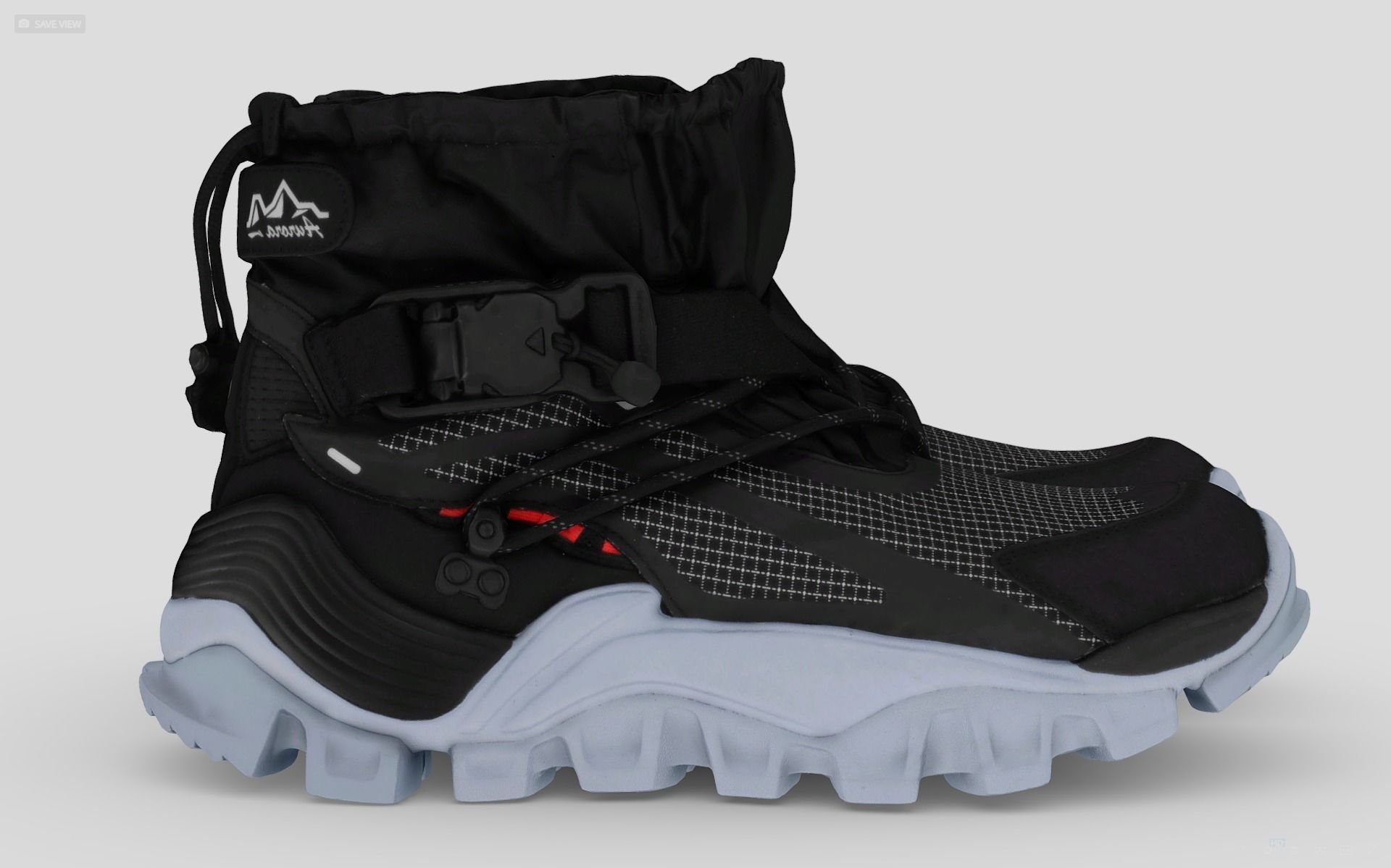 Cyberpunk fashion sneaker 13 Urban Techwear scifi future shoes 3D model_4