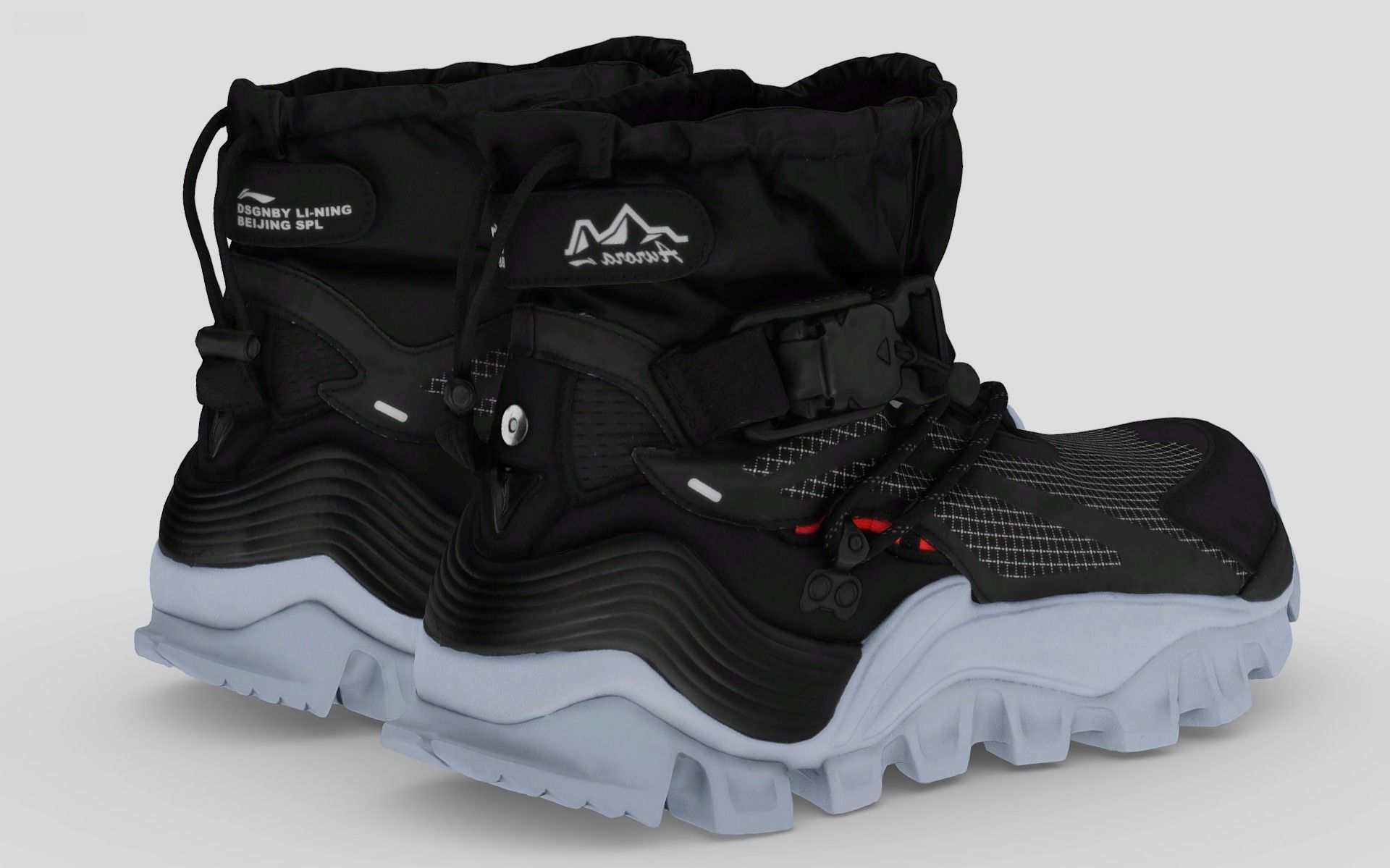 Cyberpunk fashion sneaker 13 Urban Techwear scifi future shoes 3D model_3