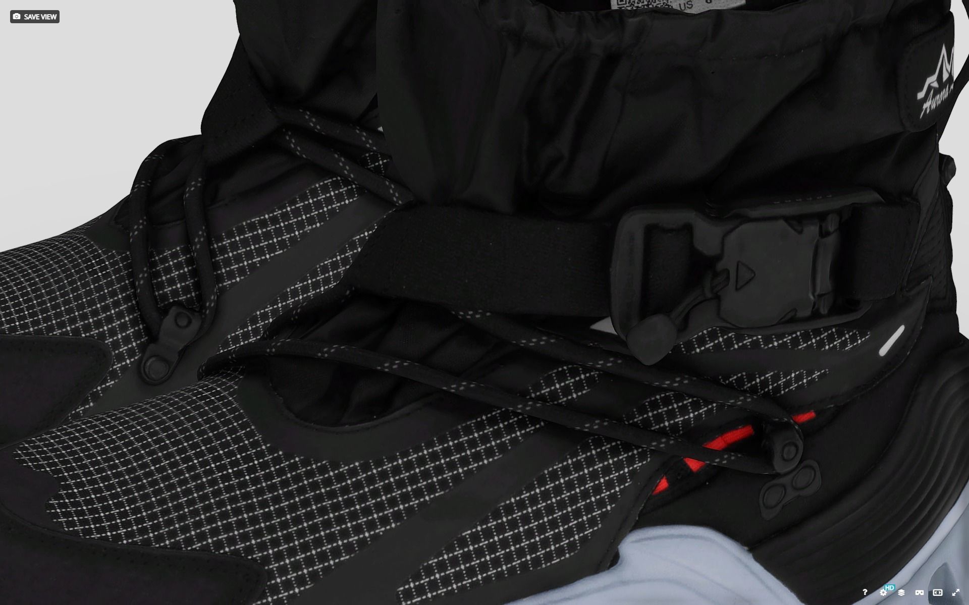 Cyberpunk fashion sneaker 13 Urban Techwear scifi future shoes 3D model_6