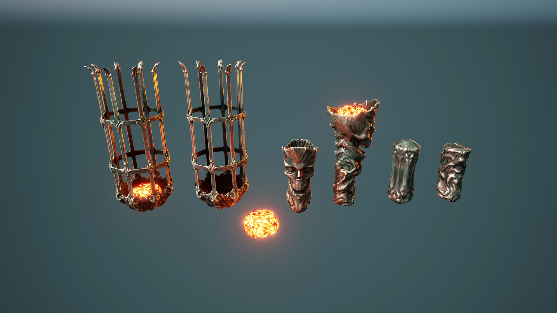 Planet heart Low-poly 3D model_9