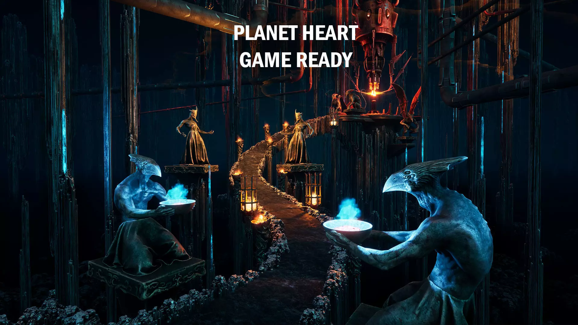 Planet heart Low-poly 3D model_0