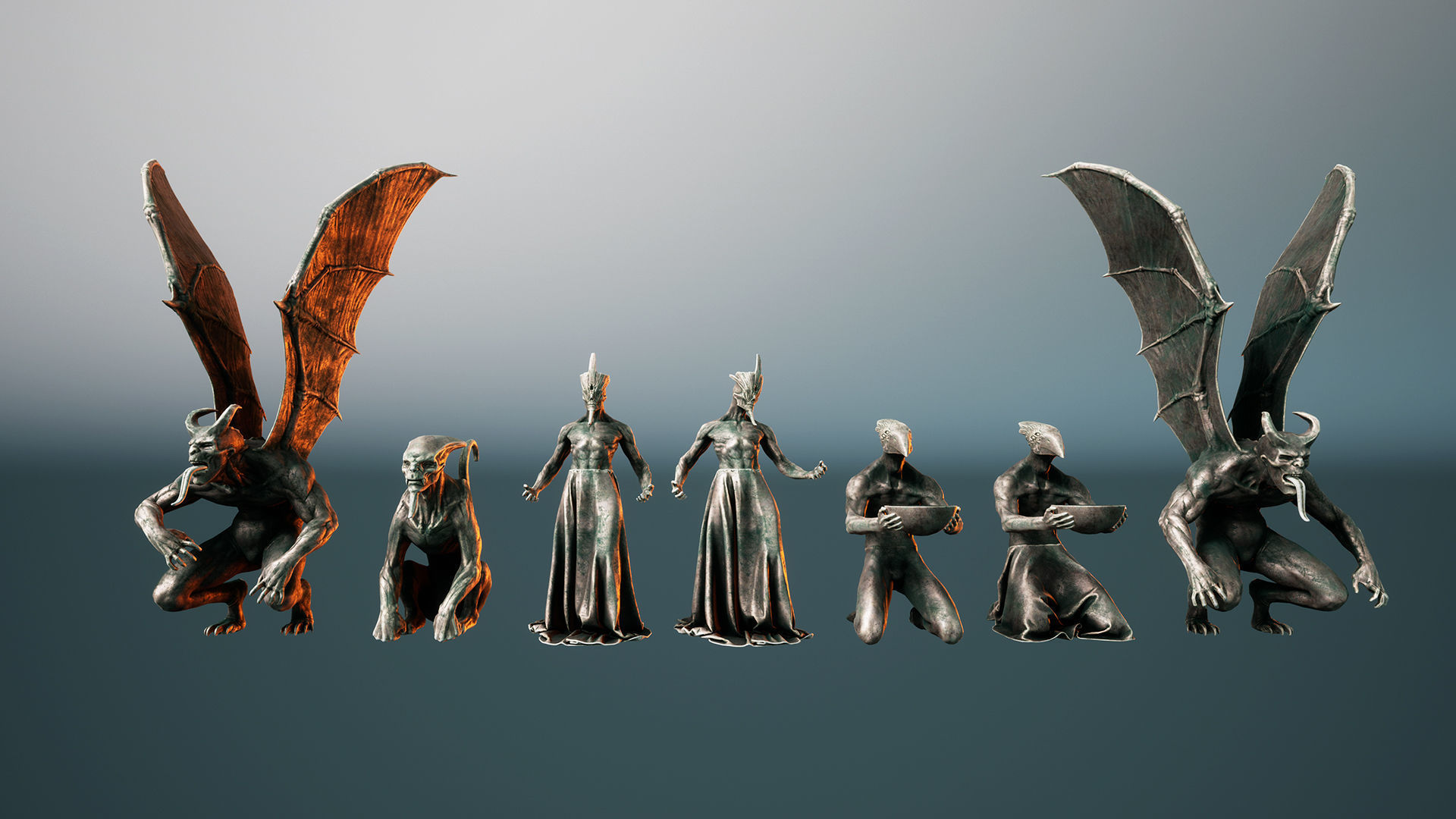 Planet heart Low-poly 3D model_7