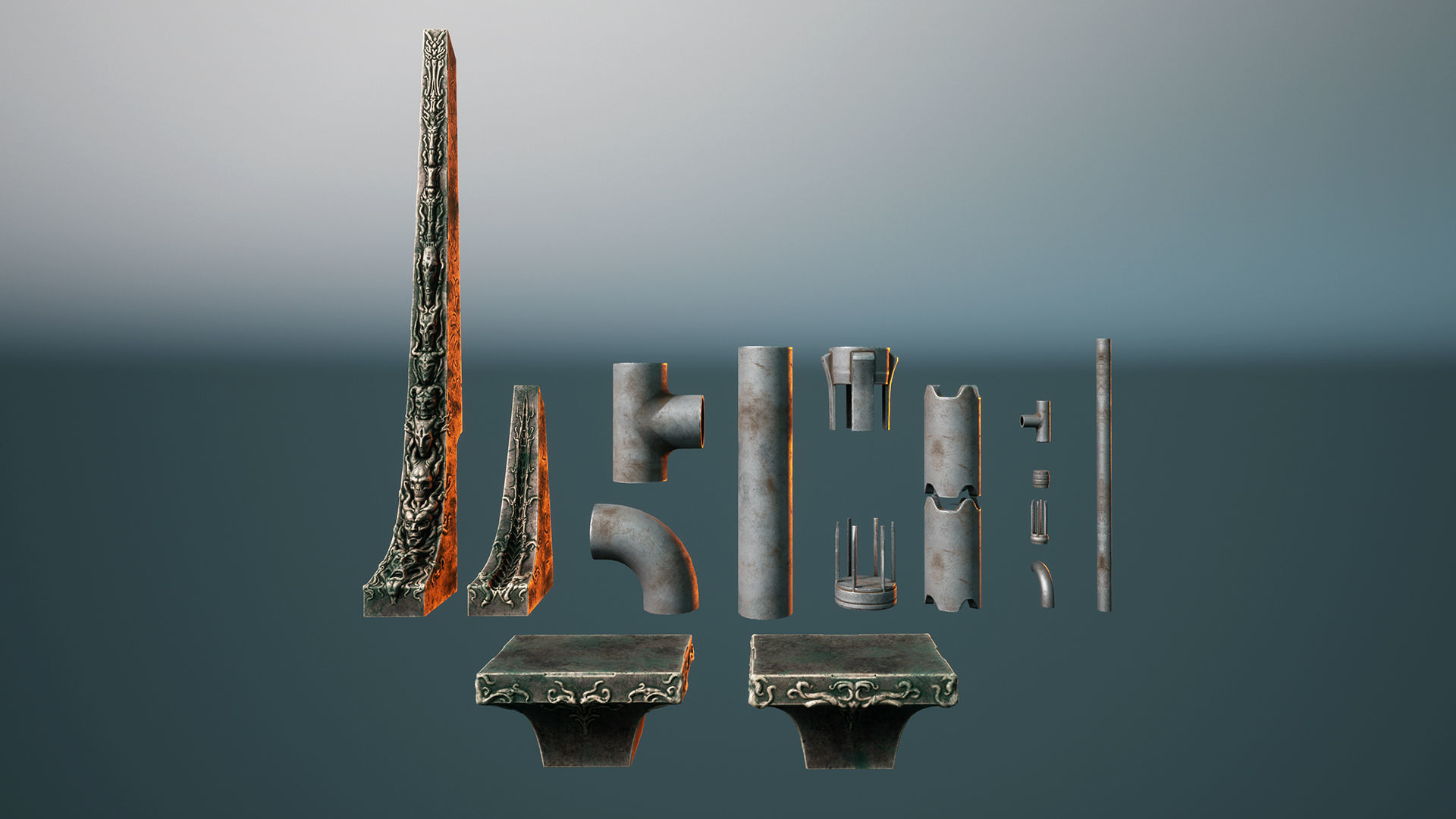 Planet heart Low-poly 3D model_8