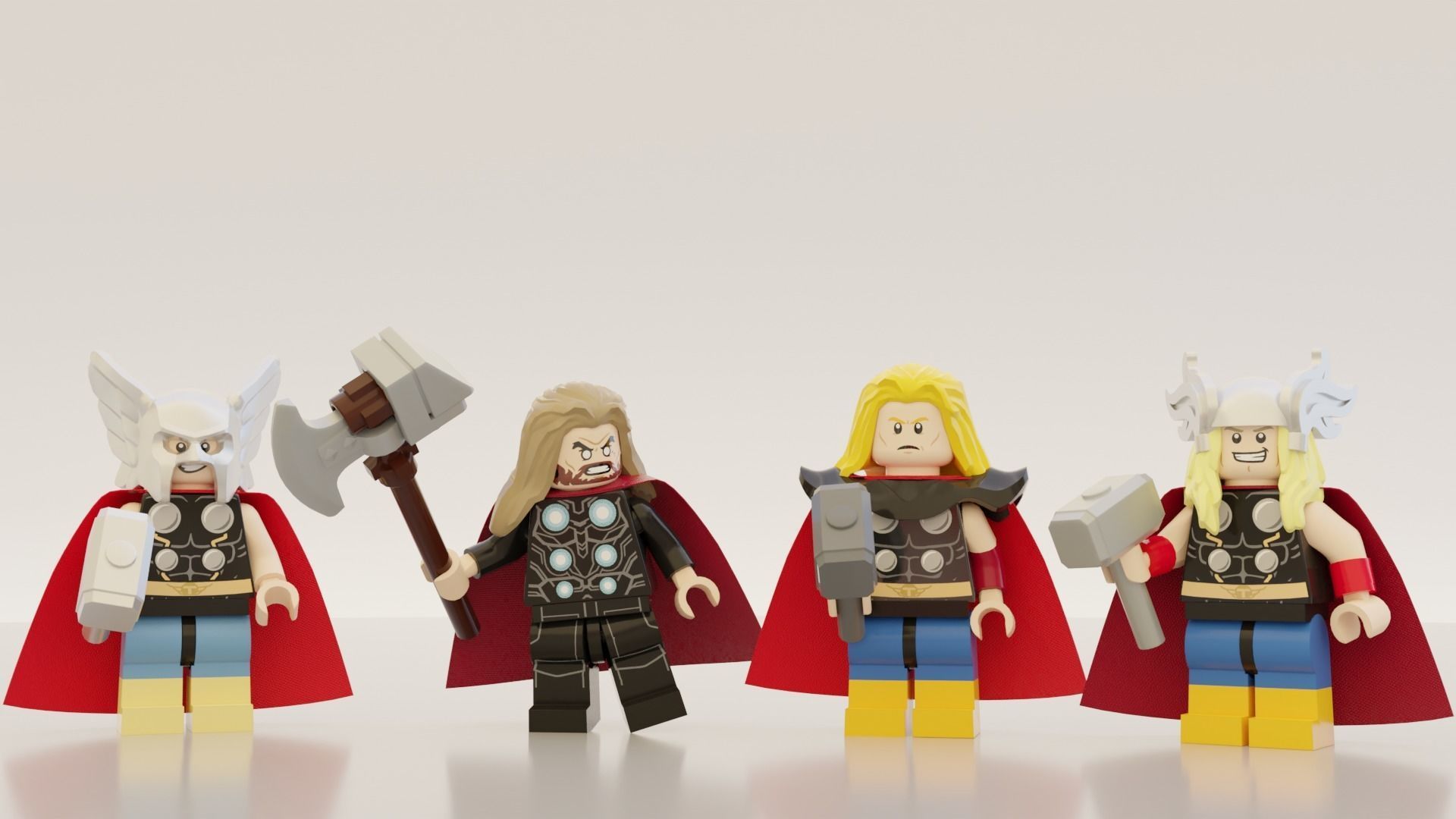 Lego Thor pack 3D model_1