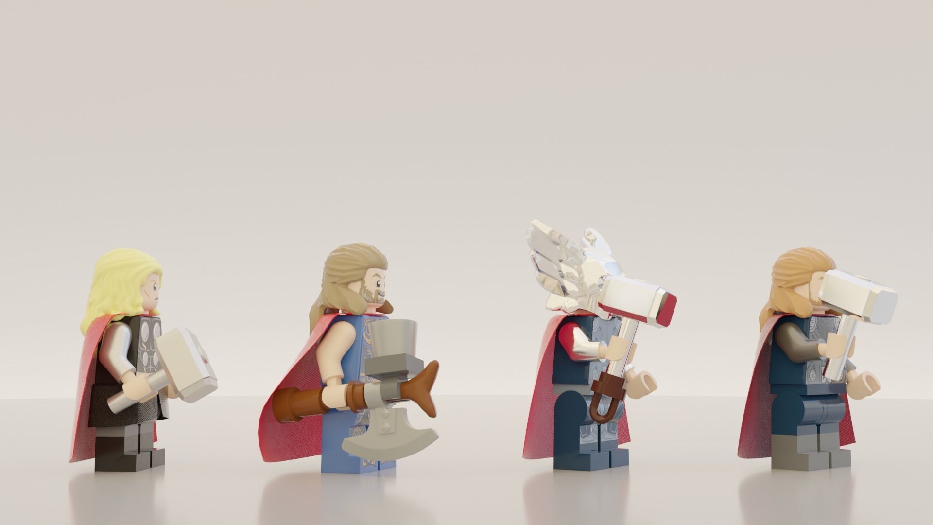 Lego Thor pack 3D model_4