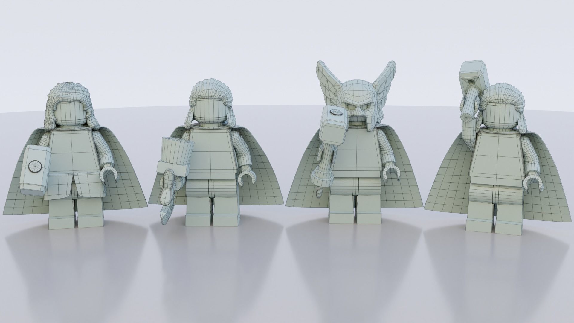 Lego Thor pack 3D model_7