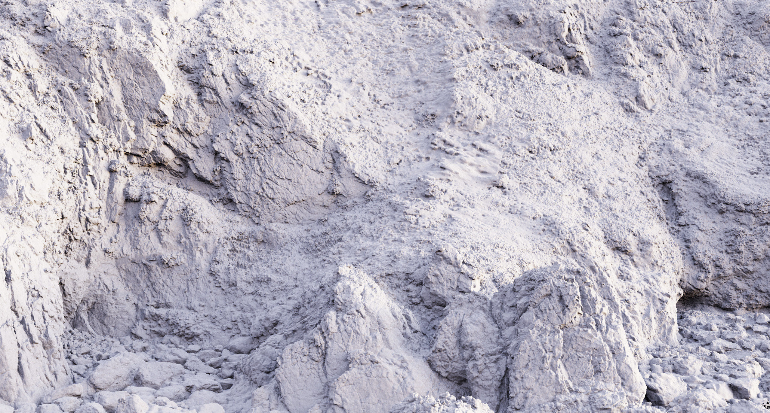 Large Coast Line Cliff PBR Scan 07 Low-poly 3D model_12