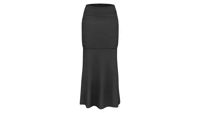 Long Black Victorian Skirt