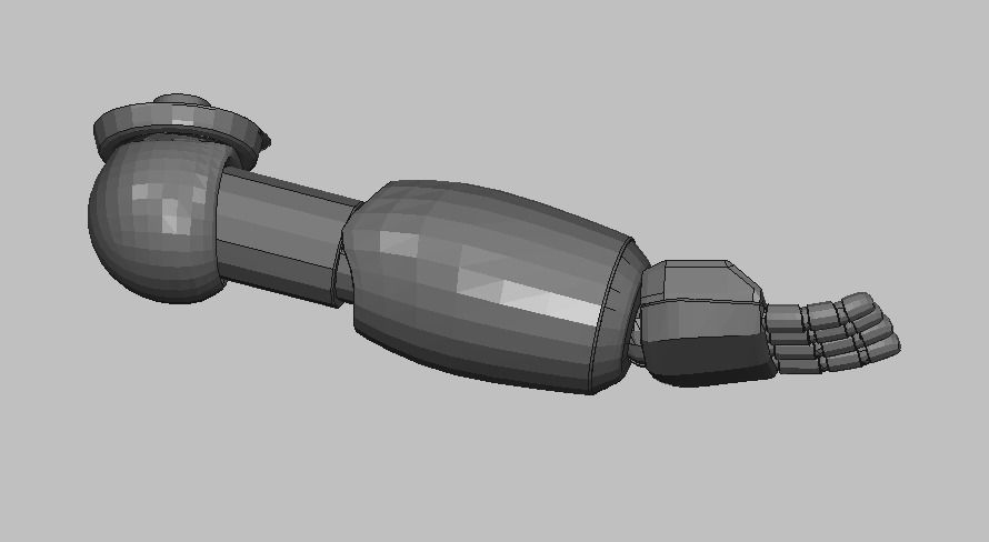 brazo izquardo 3D print model_1