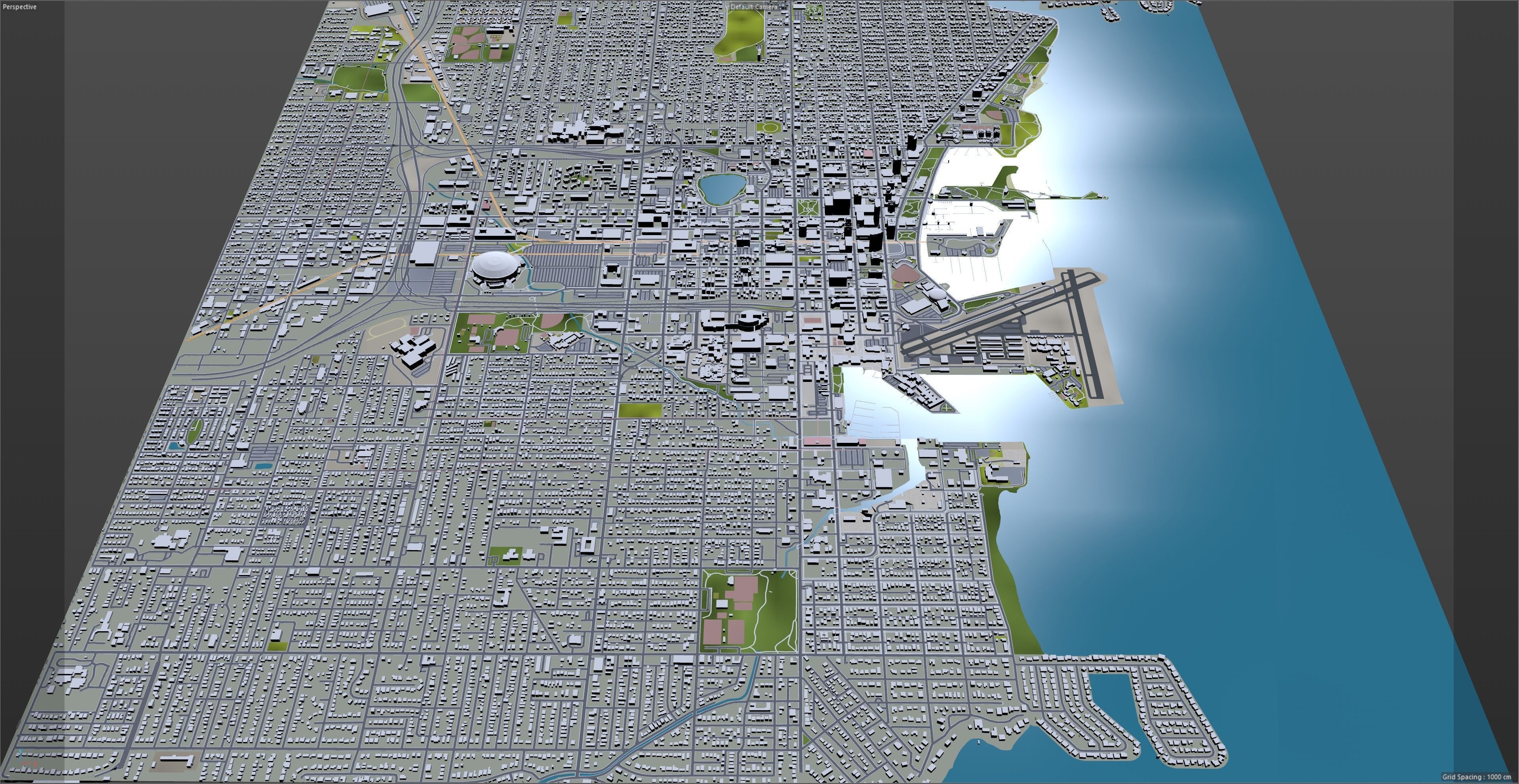 Saint Petersburg Downtown Florida USA Low-poly 3D model_6