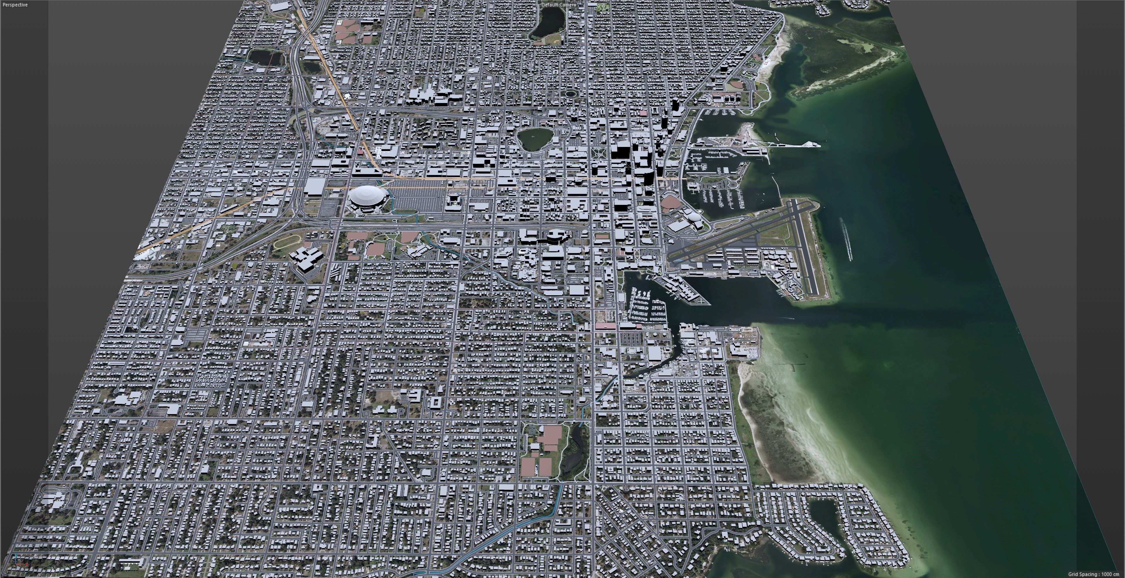 Saint Petersburg Downtown Florida USA Low-poly 3D model_7