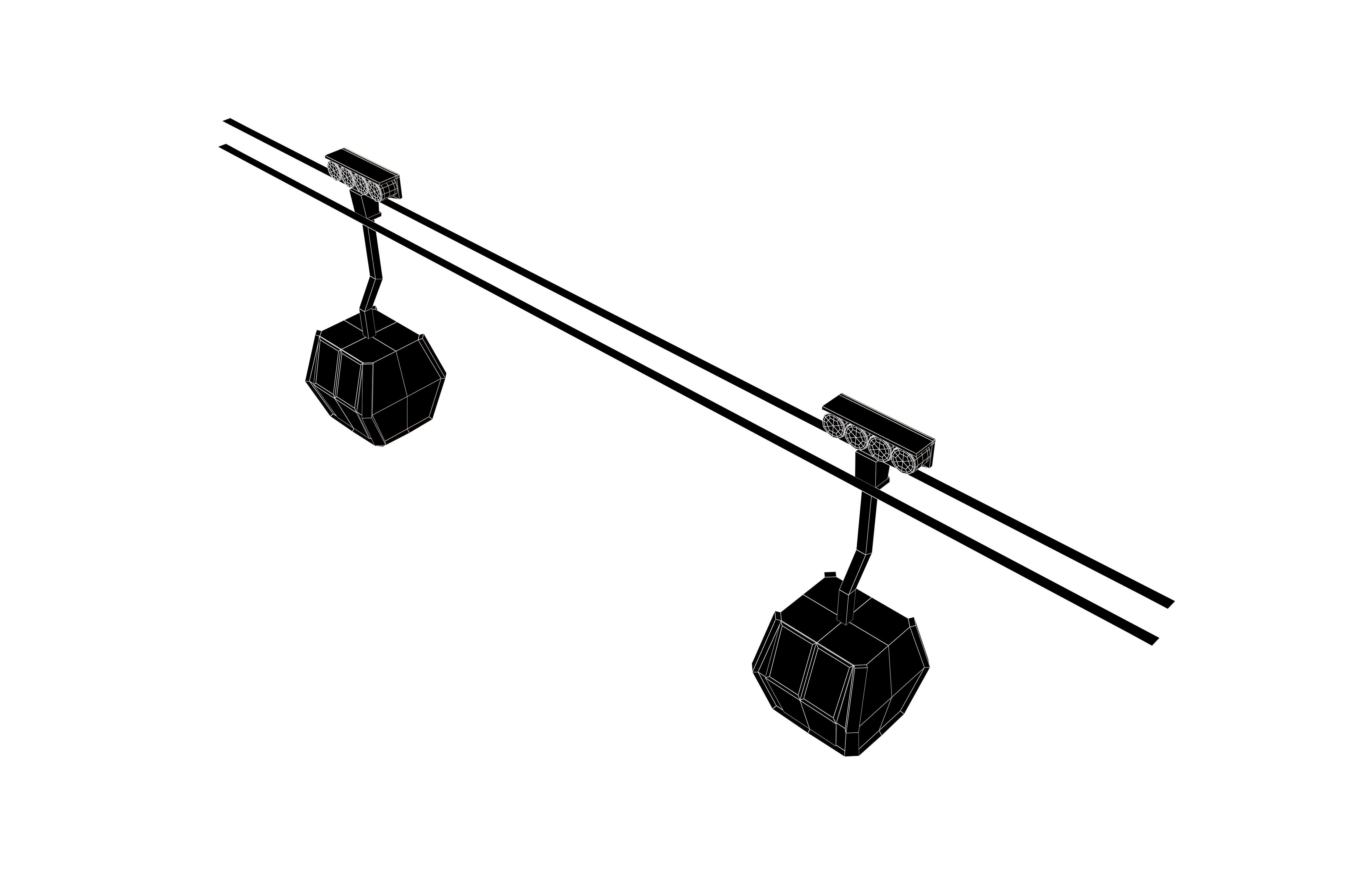 Cartoon Cable Car v1 001 Low-poly 3D model_6