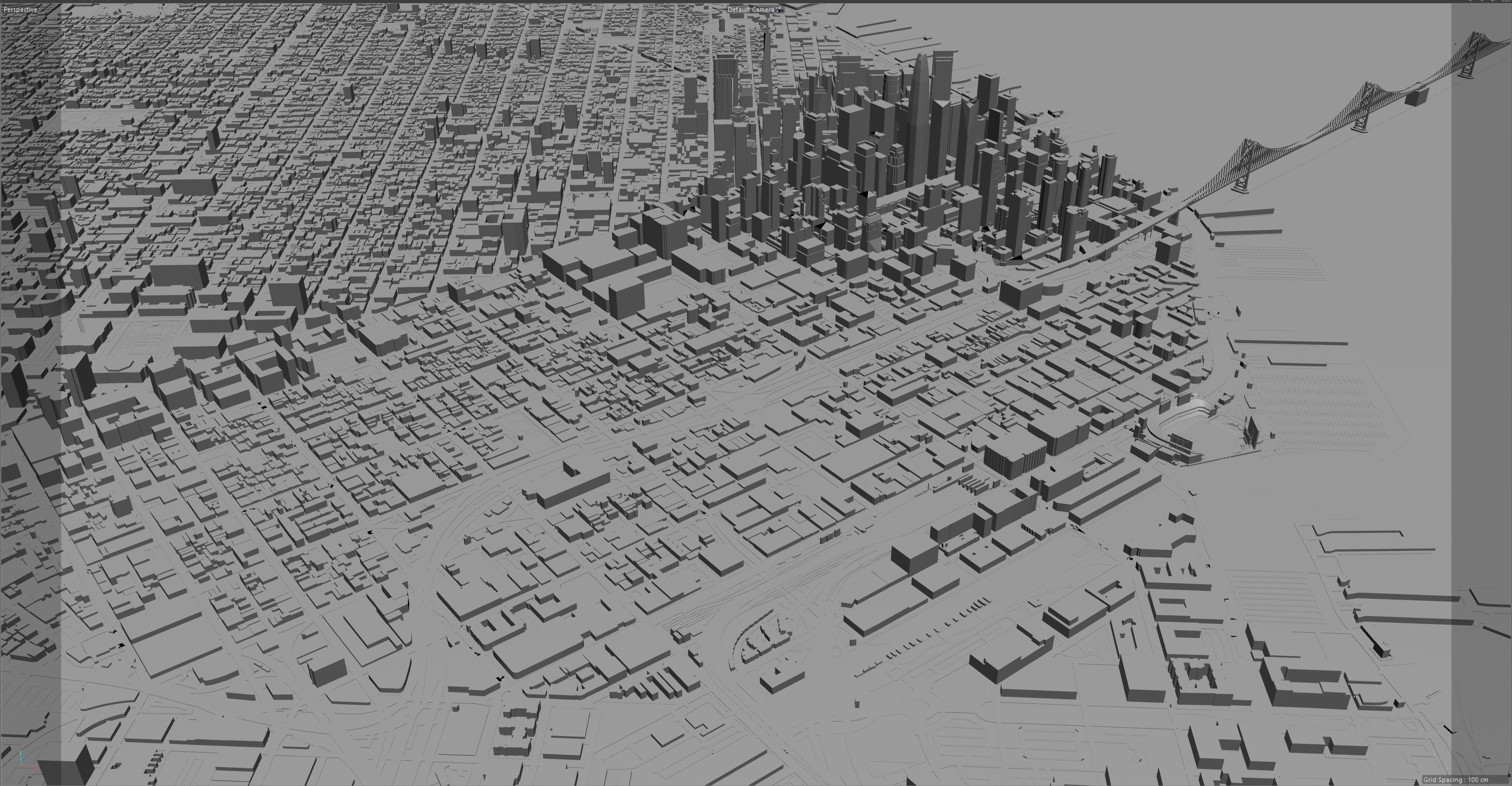 San Francisco Downtown California USA Low-poly 3D model_9