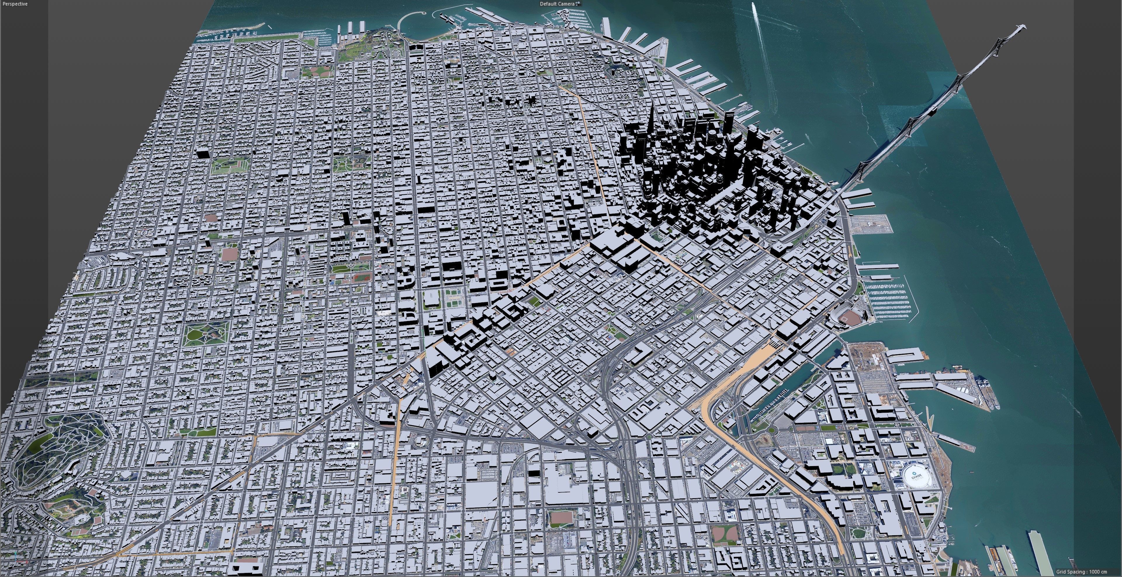 San Francisco Downtown California USA Low-poly 3D model_6