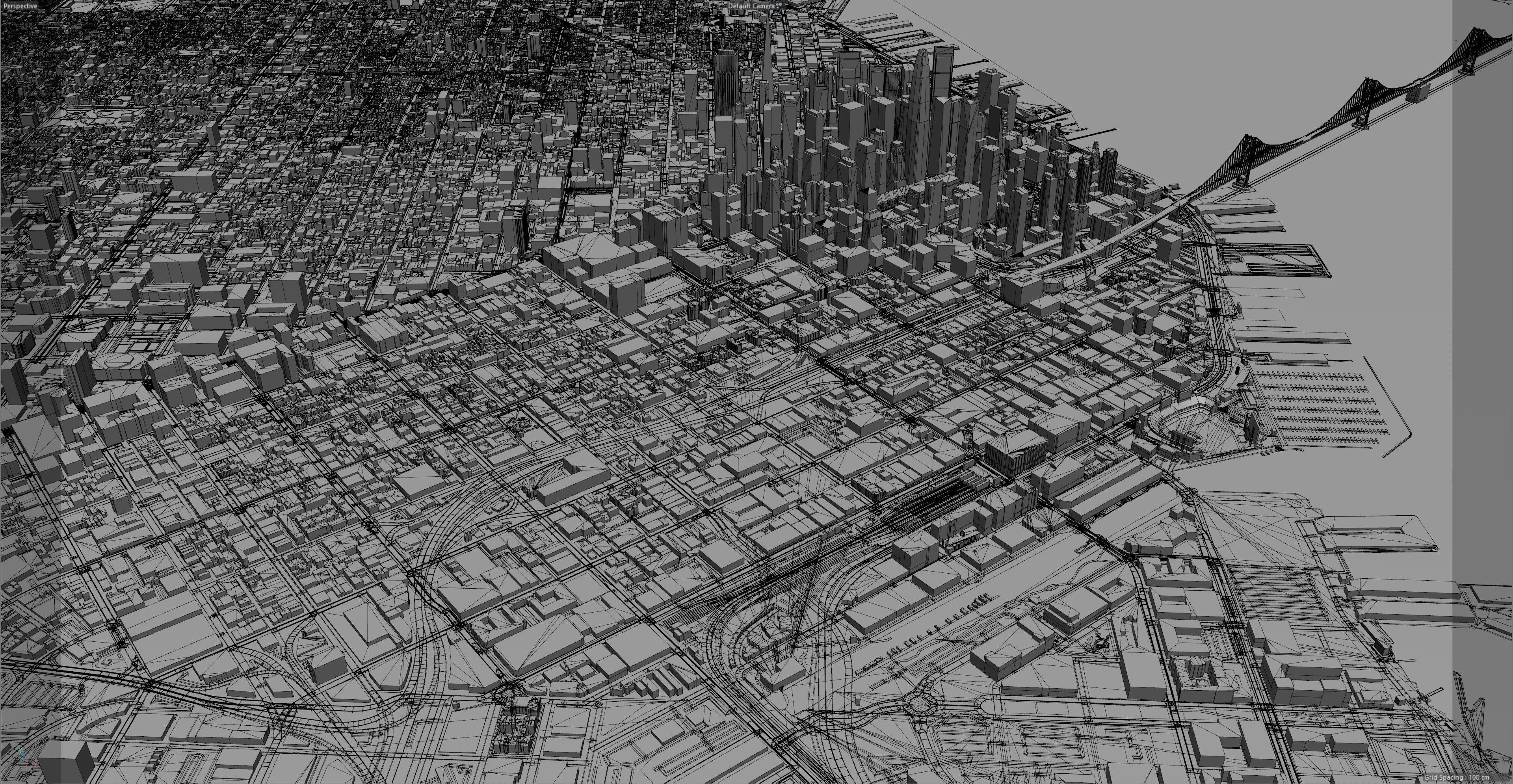 San Francisco Downtown California USA Low-poly 3D model_8