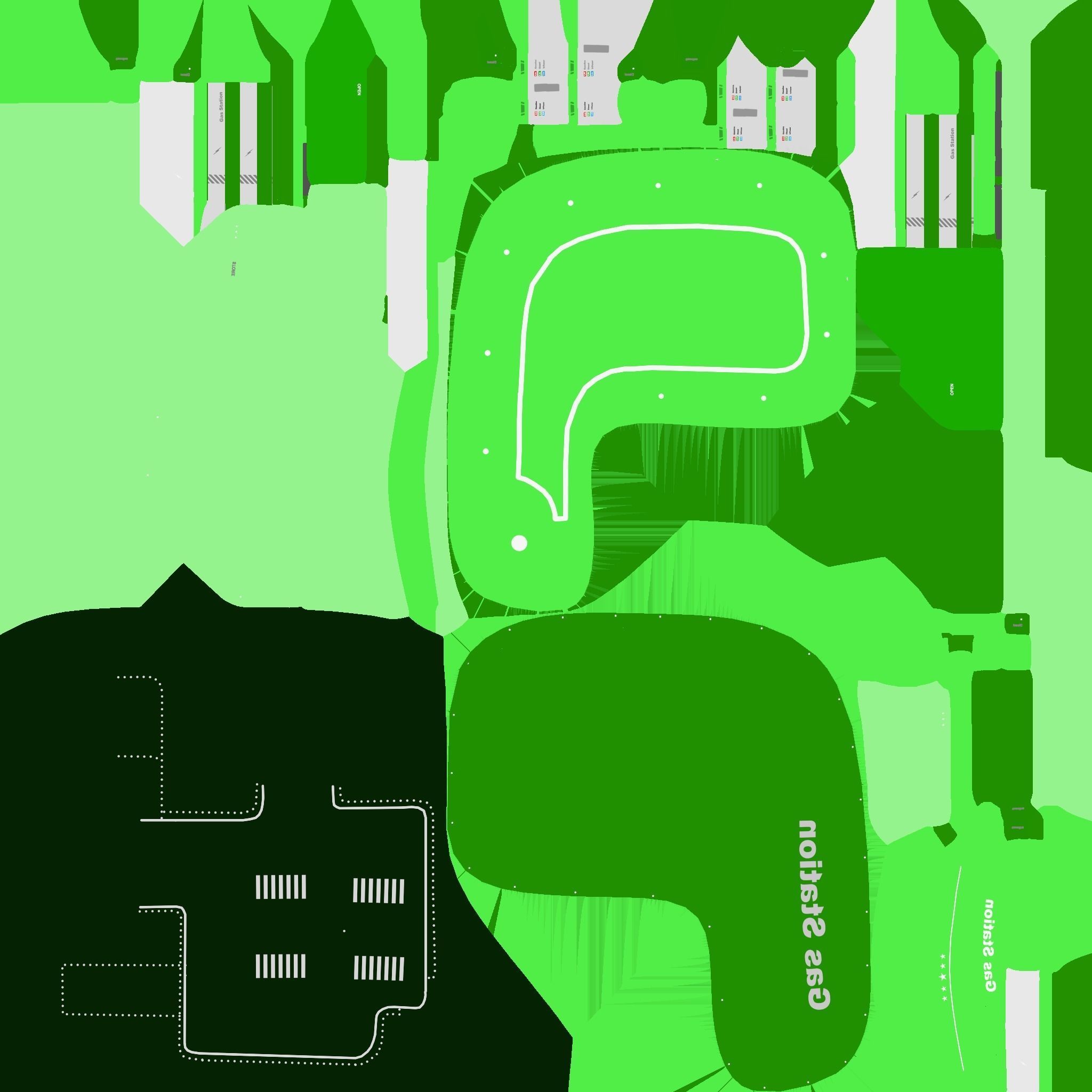 SciFi Gas Station A06 Green - Sci Fi Exterior Design Low-poly 3D model_23