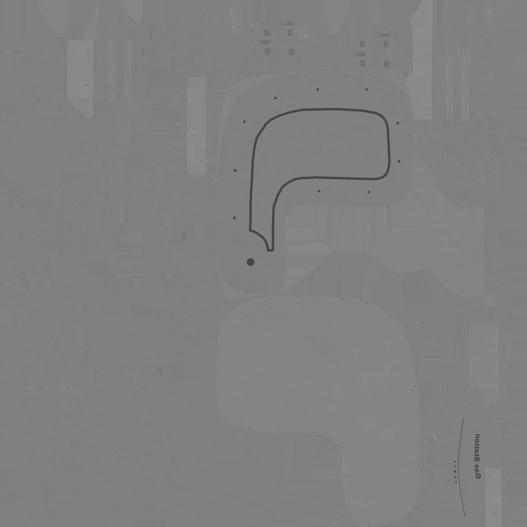 SciFi Gas Station A10 Abandoned - Sci Fi Exterior Design Low-poly 3D model_25