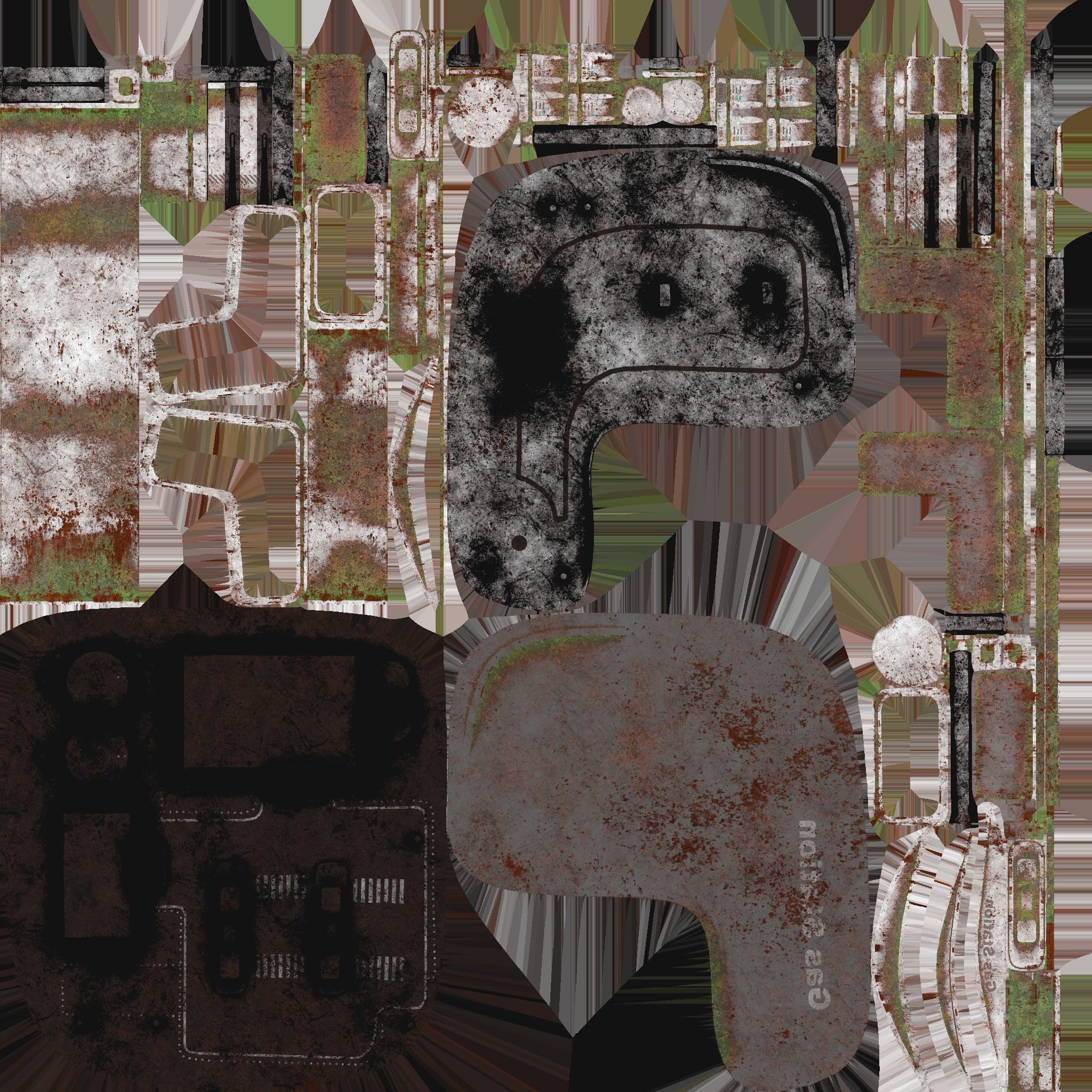 SciFi Gas Station A10 Abandoned - Sci Fi Exterior Design Low-poly 3D model_23