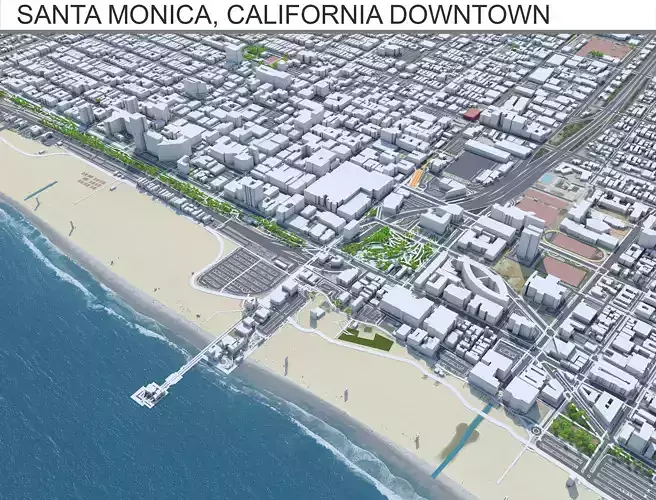 Santa Monica Downtown California USA