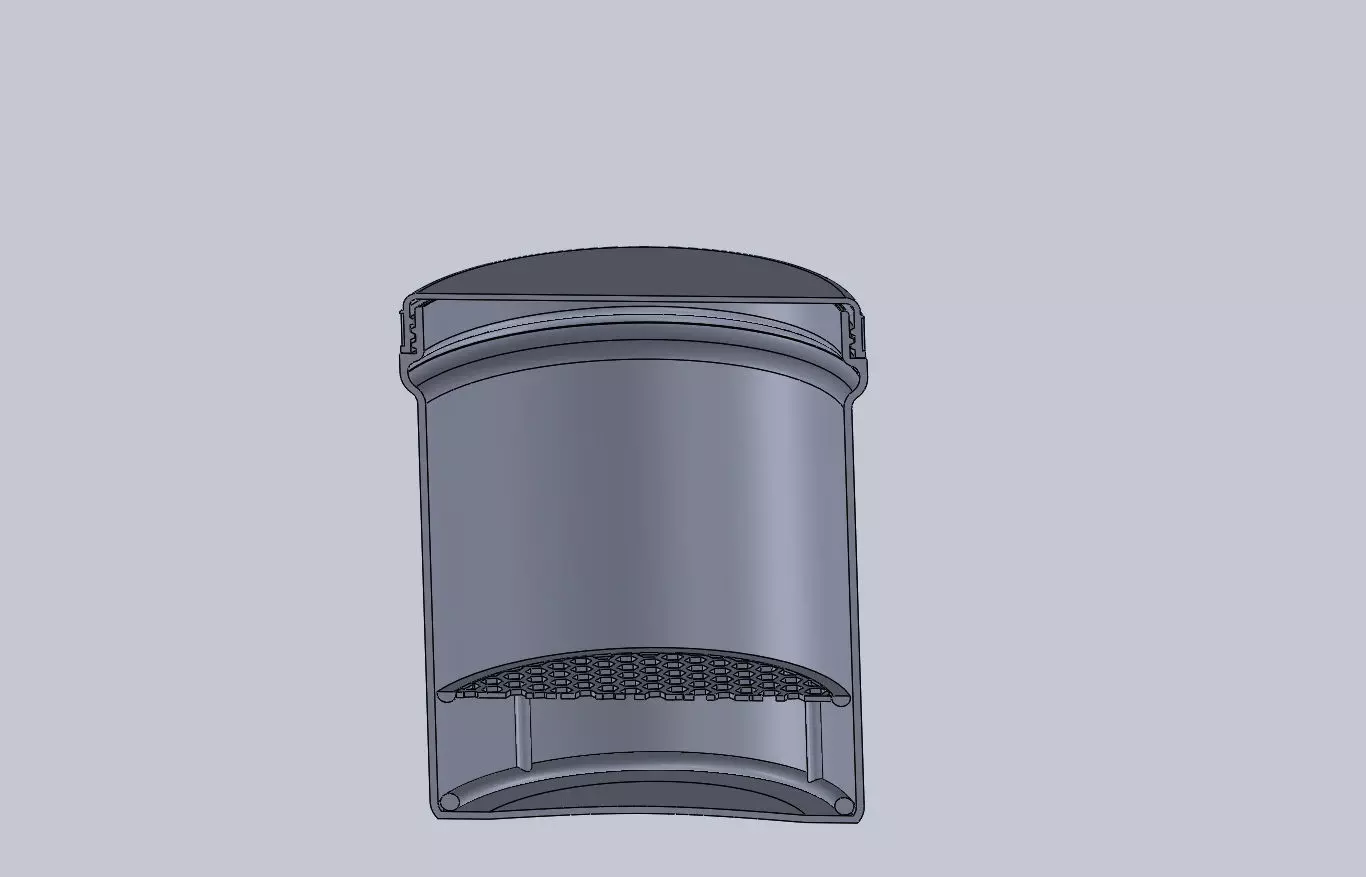 Paint Brush Cleaner Bucket with Mech and a lid 3D print model_0