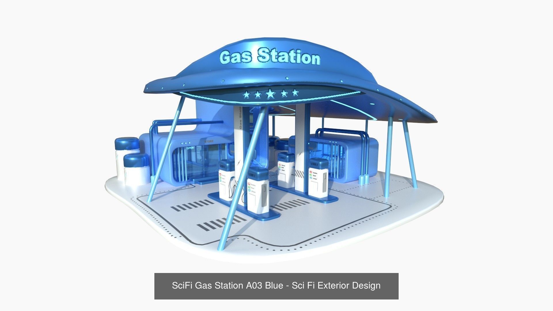 10 SciFi Gas Stations A Collection - Sci Fi Exterior Design _3