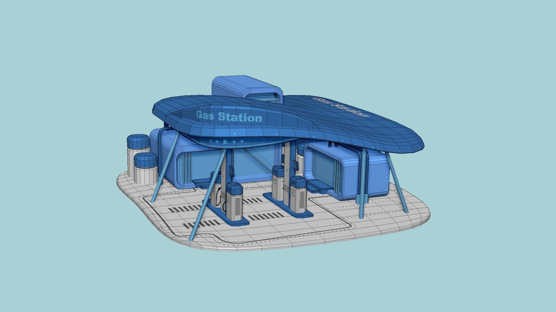 10 SciFi Gas Stations A Collection - Sci Fi Exterior Design _78