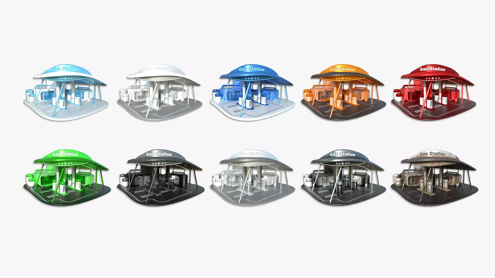 10 SciFi Gas Stations A Collection - Sci Fi Exterior Design _0