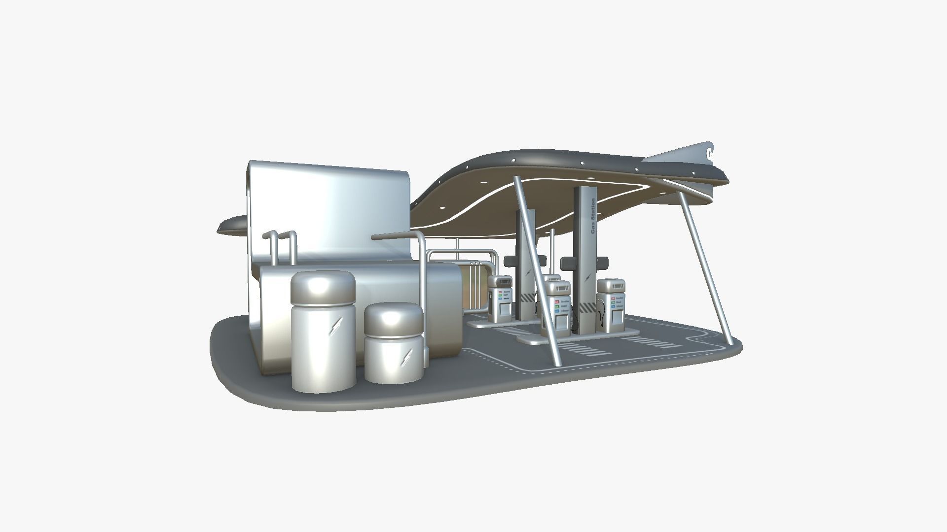 10 SciFi Gas Stations A Collection - Sci Fi Exterior Design _28