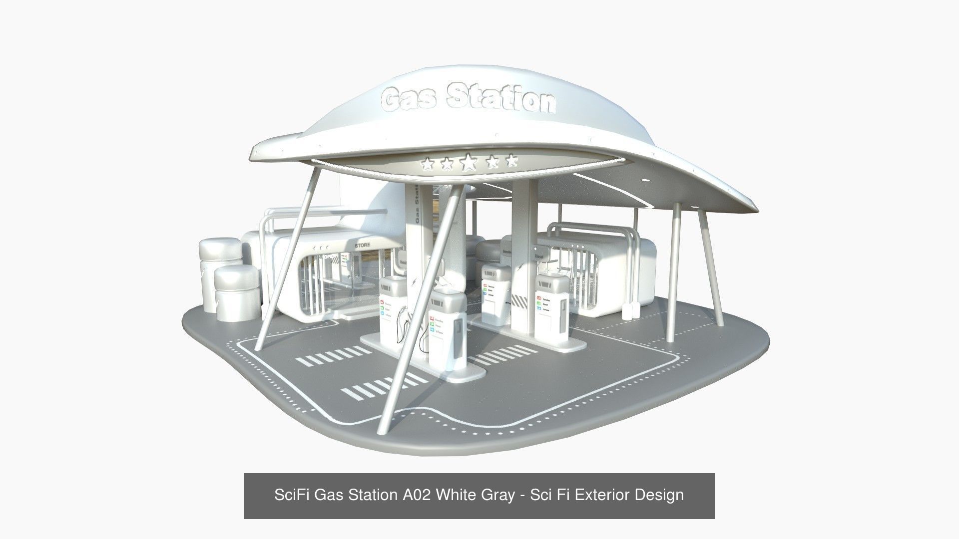 10 SciFi Gas Stations A Collection - Sci Fi Exterior Design _2