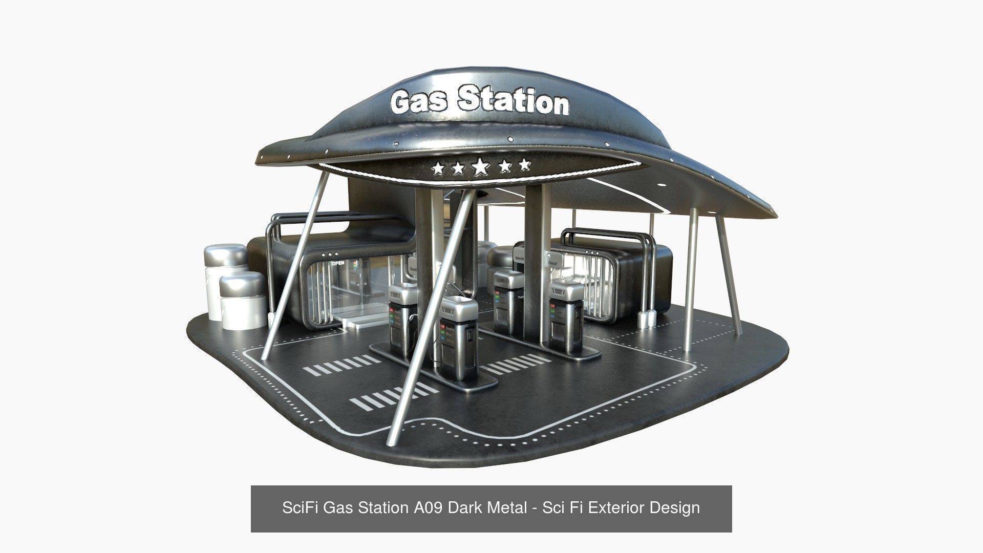 10 SciFi Gas Stations A Collection - Sci Fi Exterior Design _7