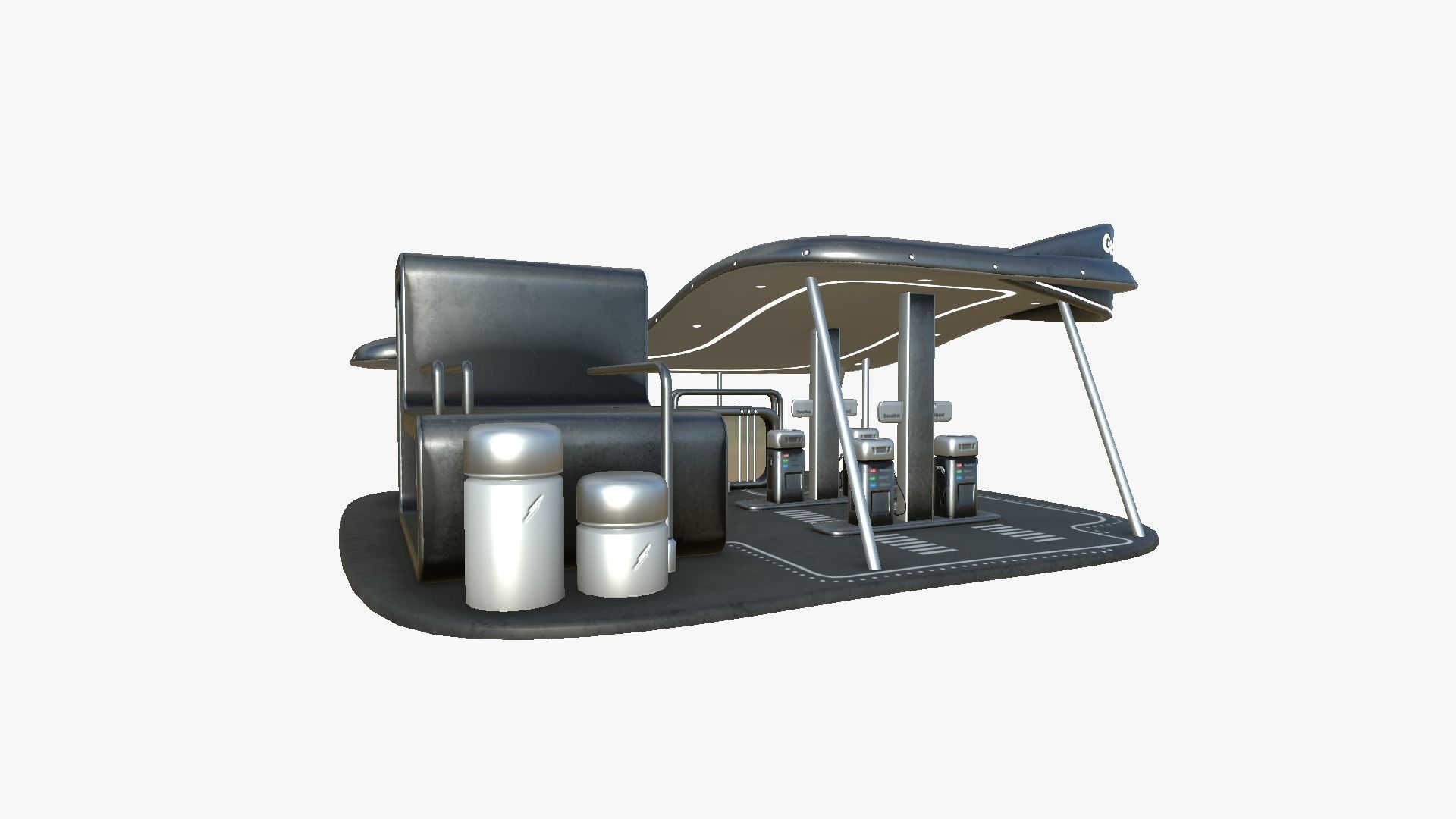 10 SciFi Gas Stations A Collection - Sci Fi Exterior Design _40