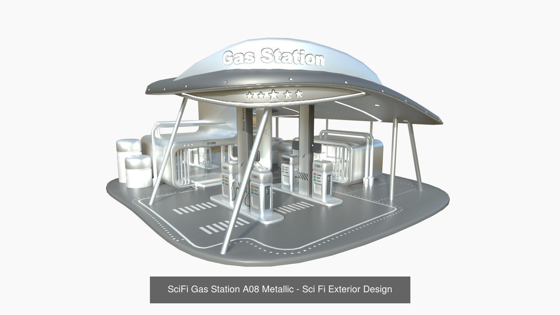 10 SciFi Gas Stations A Collection - Sci Fi Exterior Design _6