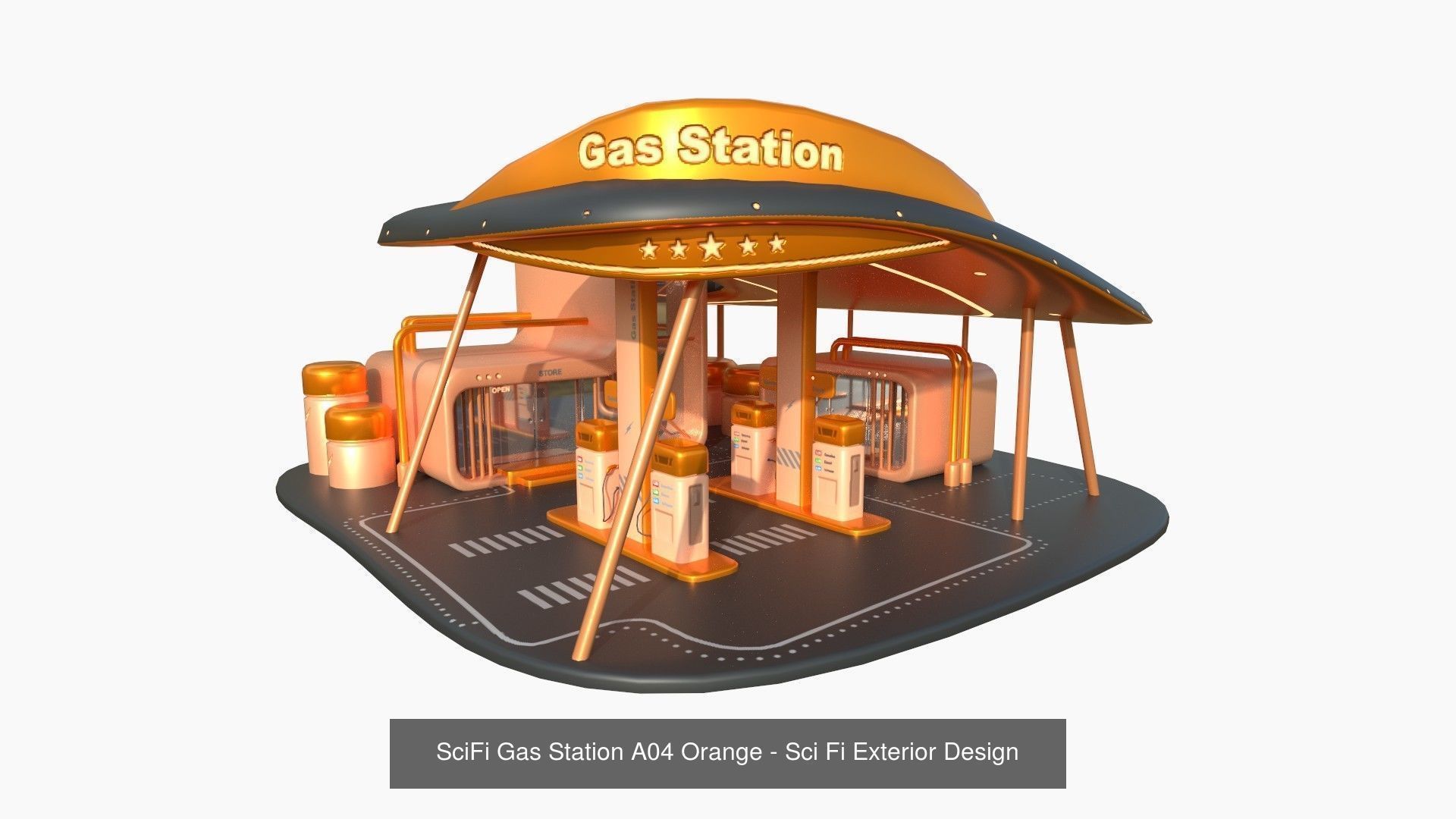 10 SciFi Gas Stations A Collection - Sci Fi Exterior Design _4