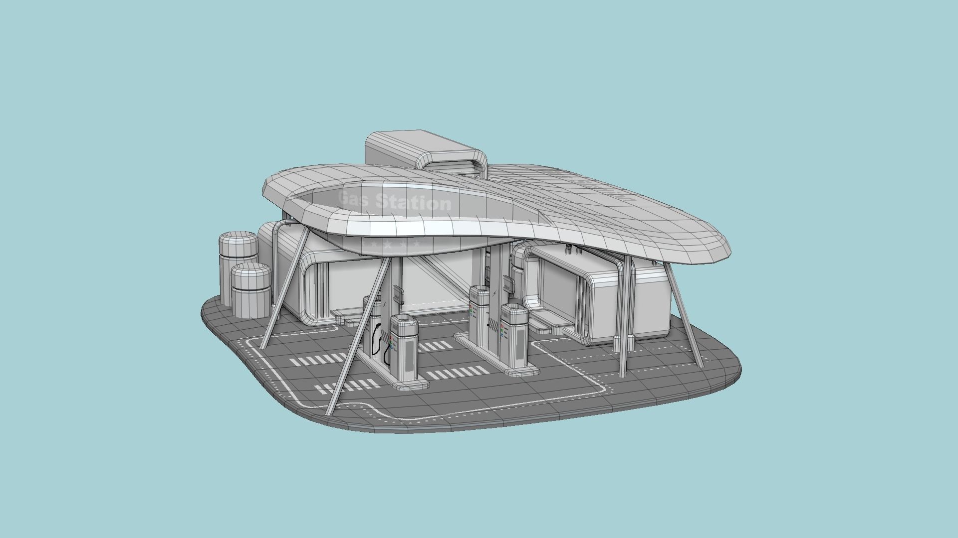 10 SciFi Gas Stations A Collection - Sci Fi Exterior Design _82