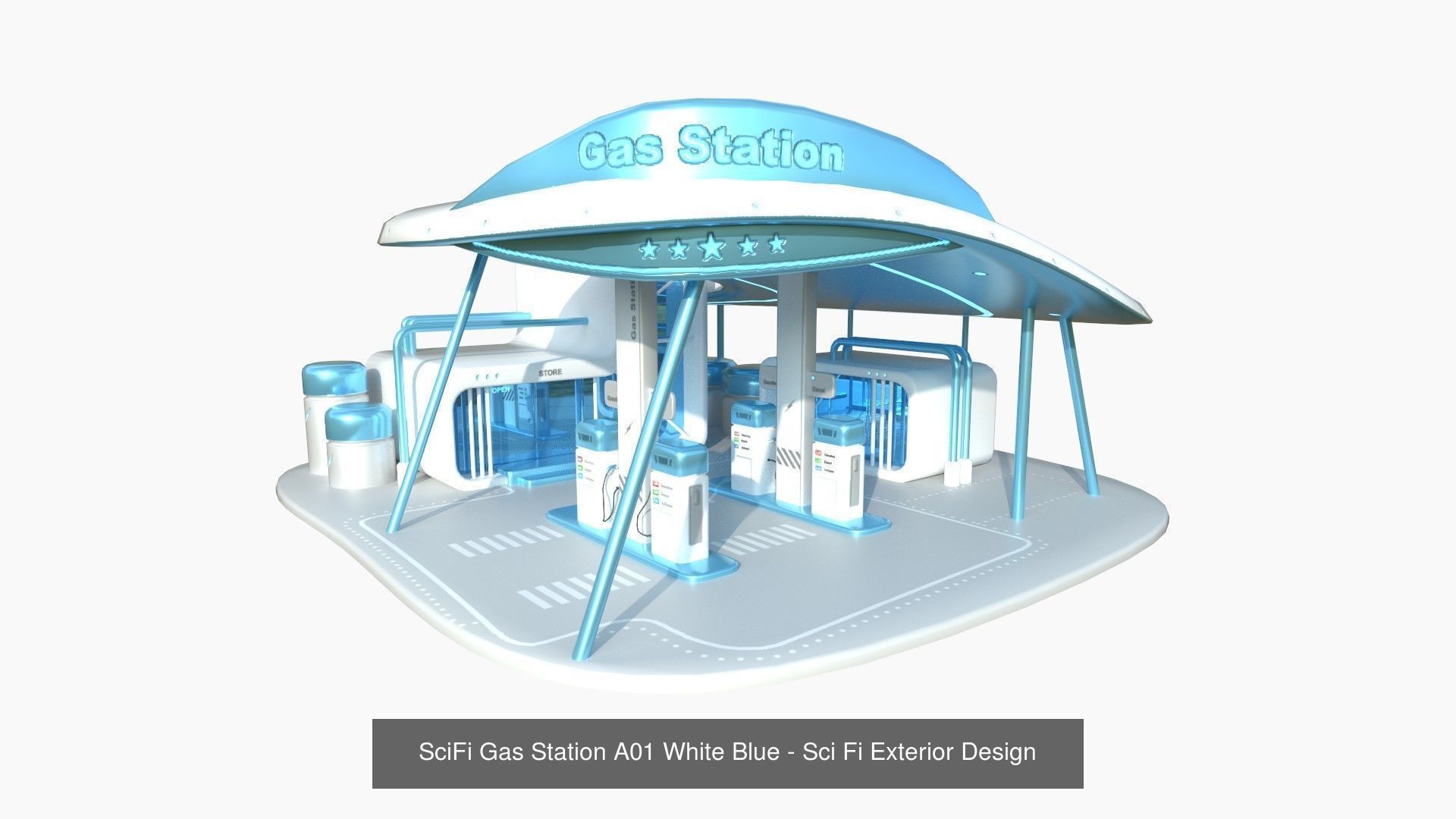 10 SciFi Gas Stations A Collection - Sci Fi Exterior Design _1