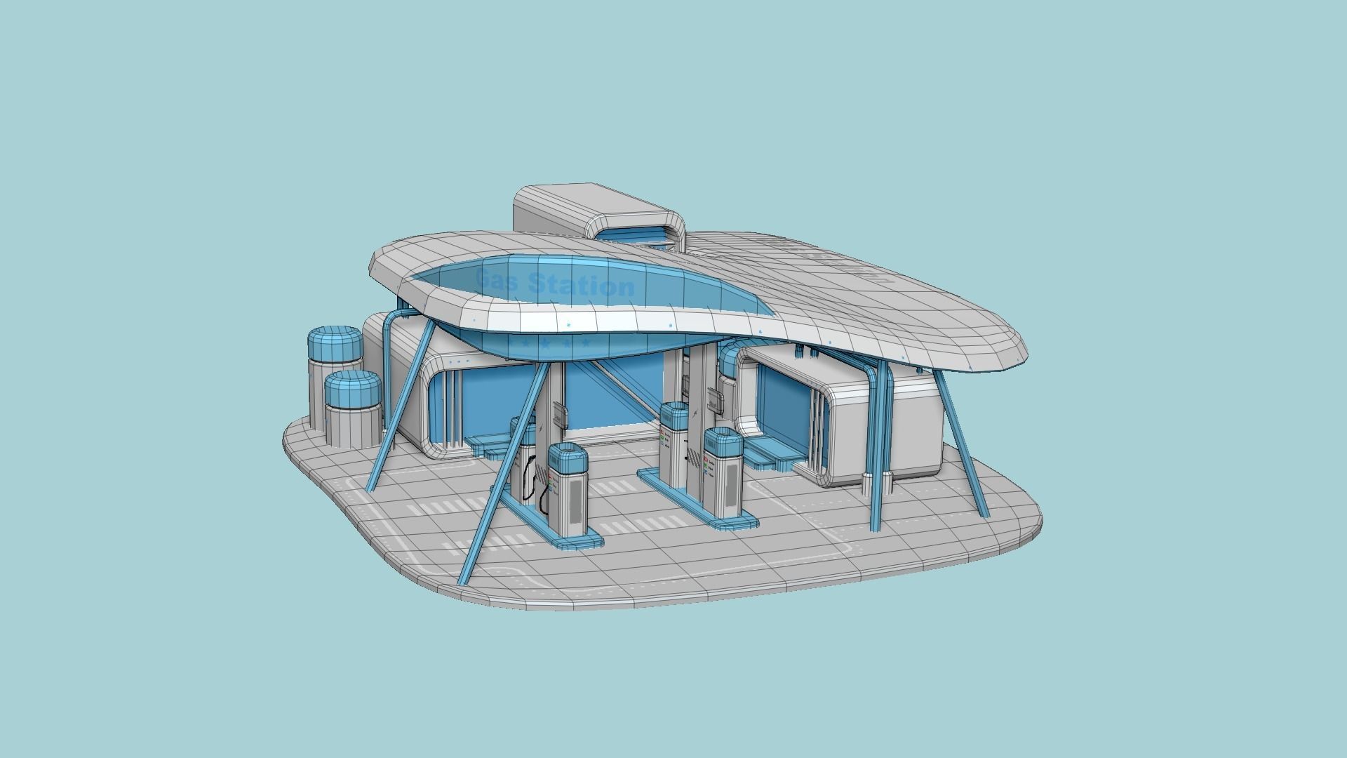 10 SciFi Gas Stations A Collection - Sci Fi Exterior Design _73