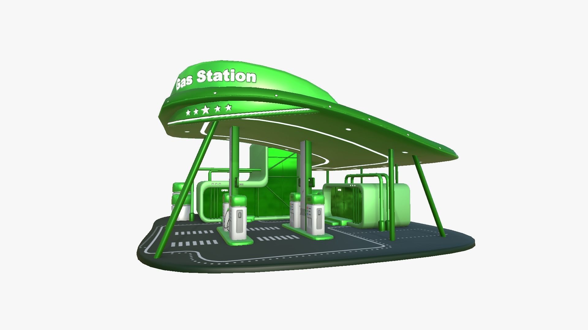 10 SciFi Gas Stations A Collection - Sci Fi Exterior Design _48